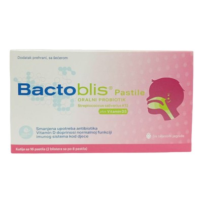 Bactoblis Oralni probiotik plus Vitamin D3  a16 pastila