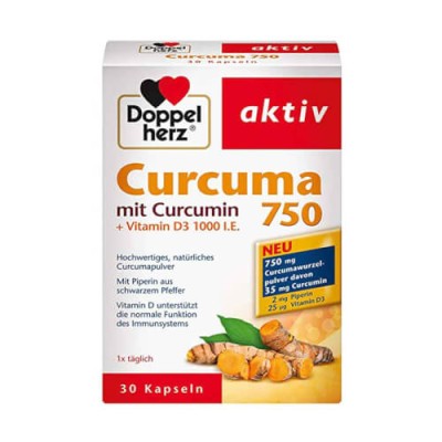 DH Curcuma 750+Vitamin D3 1000i.e. 30 kapsula