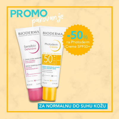 BIODERMA PHT.KREMA SPF 50+ 40ML +SENSIBIO DEFENSIVE KREMA 40ML - 50%