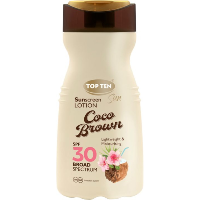TOP TEN  Sun Coco Brown losion za zaštitu od sunca, SPF 50  200 ml